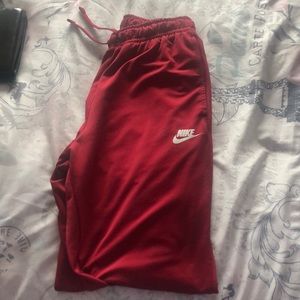Men Red Nike joggers